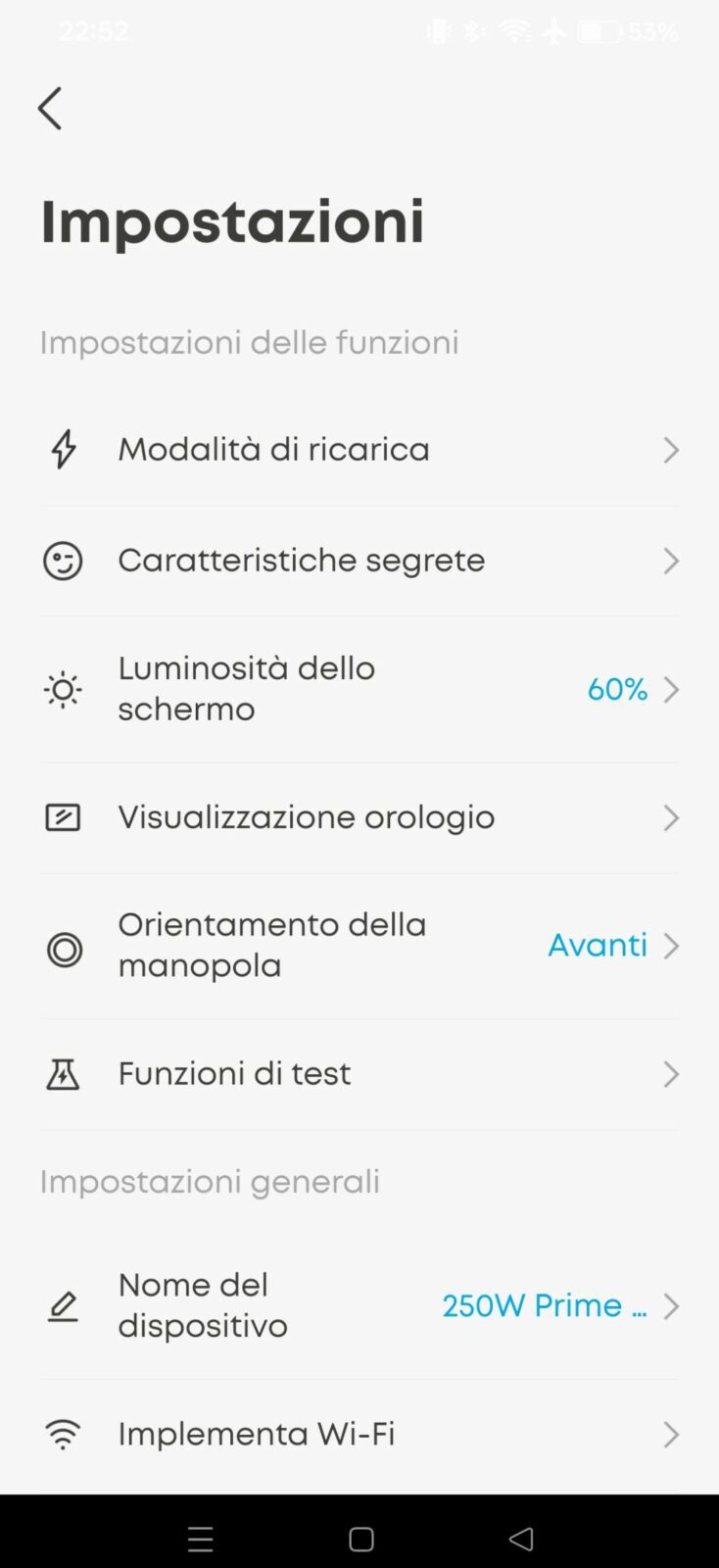 Anker Caricatore USB C Prime 250W - utilizzo Impostazioni delle funzioni di ricarica, luminosità schermo, gestione orologio e test batteria su dispositivi TecnoAndroid.