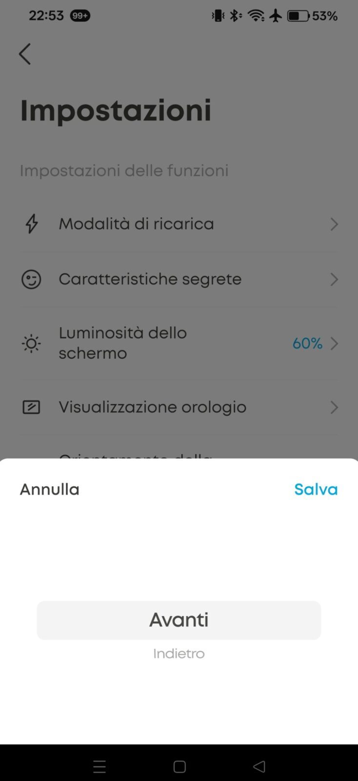 Anker Caricatore USB C Prime 250W - immagine 12 Impostazioni dello smartphone Android con opzioni di ricarica, luminosità, orologio e caratteristiche segrete, ottimizzato per dispositivi TecnoAndroid.