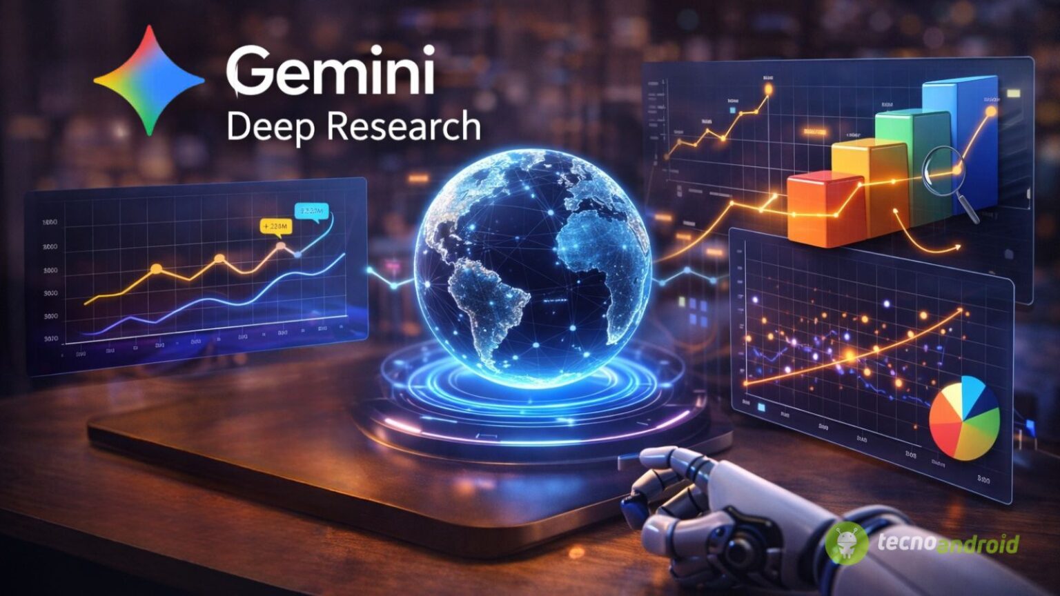 Gemini Deep Research si evolve con grafici e modelli interattivi