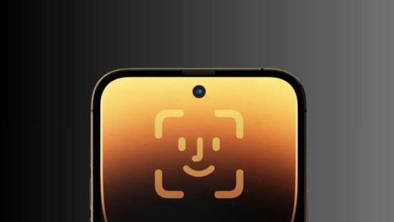 Immagine che mostra lo scanner facciale su uno smartphone con schermo luminoso e design elegante, evidenziando le funzionalità avanzate di sicurezza e tecnologia delle fotocamere.