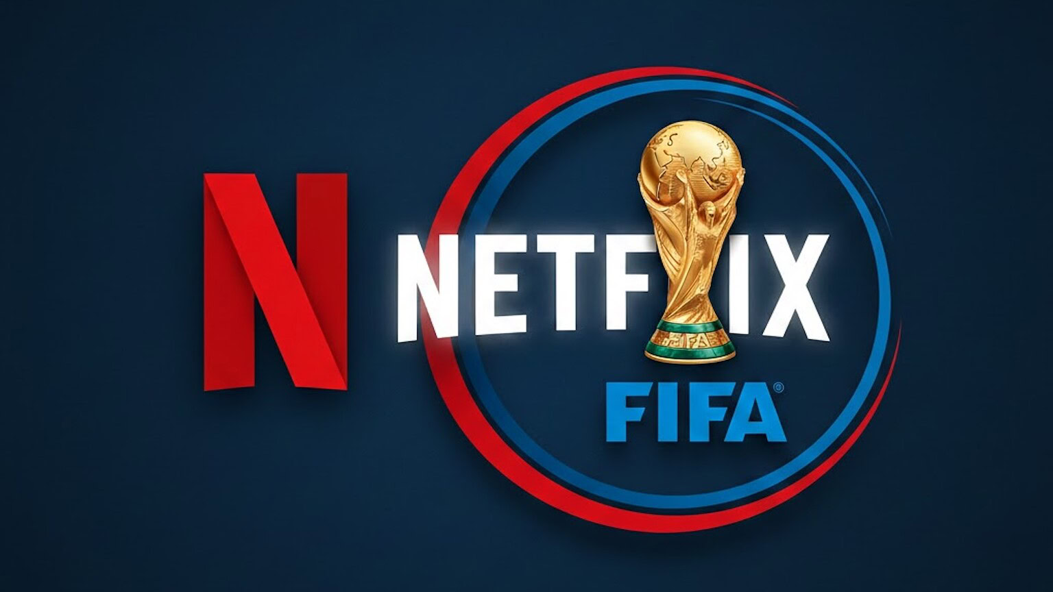 Testo alternativo: Logo di Netflix con il trofeo della FIFA, evidenziando il lancio di contenuti sportivi e la copertura degli eventi FIFA.