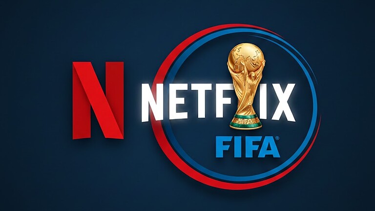 Testo alternativo: Logo di Netflix con il trofeo della FIFA, evidenziando il lancio di contenuti sportivi e la copertura degli eventi FIFA.
