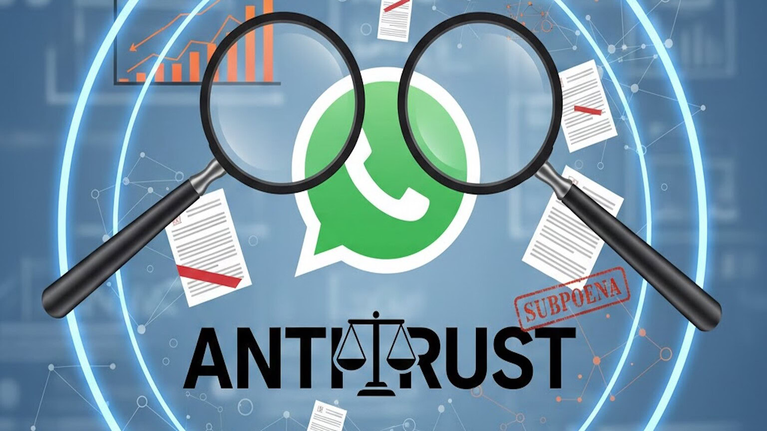 Immagine che rappresenta la lotta contro le truffe online su WhatsApp, con simboli di analisi e sicurezza digitale, evidenziando le strategie anti-truffa e la protezione degli utenti in ambito tecnologico.