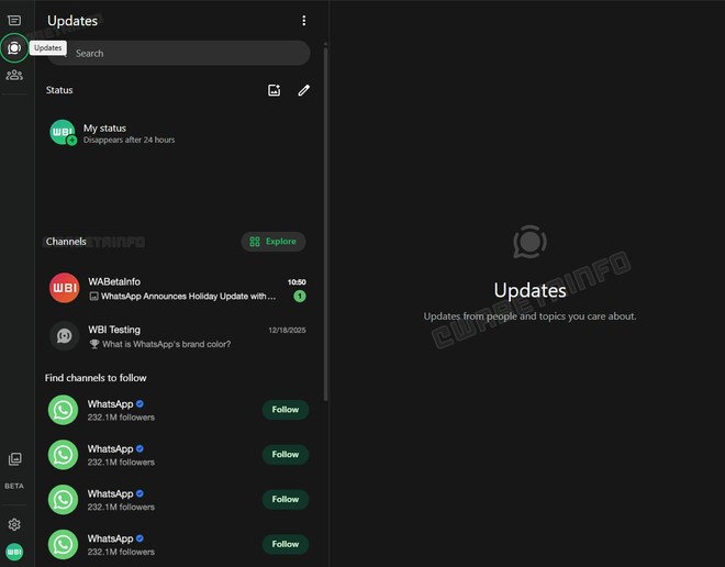 WhatsApp Web Scheda aggiornamenti WhatsApp Web Scheda aggiornamenti