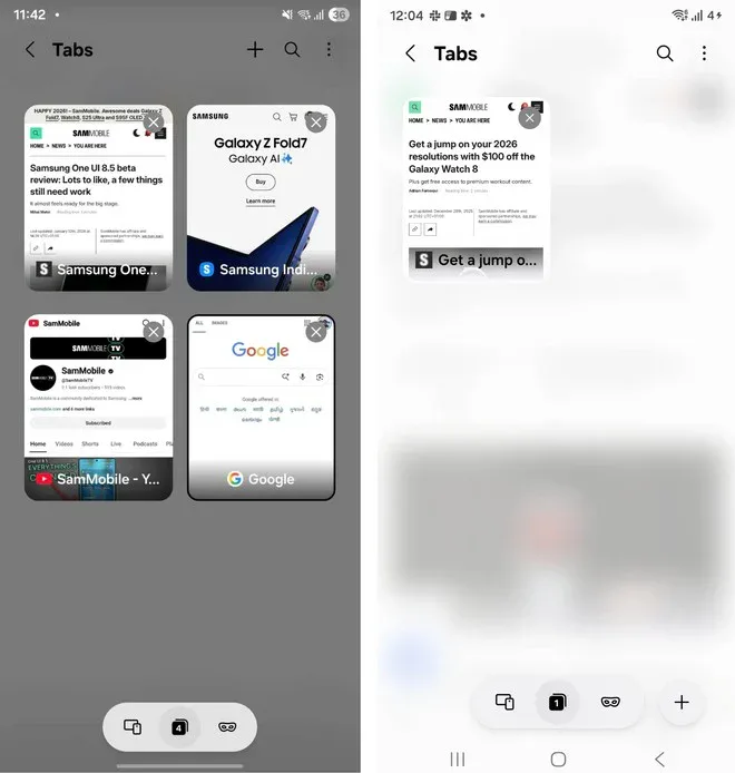 Samsung Internet su One UI 8.5 migliora l’uso con una mano Samsung Internet su One UI 8.5 migliora l’uso con una mano