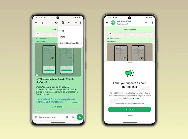 WhatsApp aggiornamento canali WhatsApp aggiornamento canali