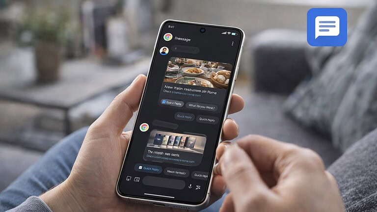 Google Messaggi diventa più smart: nuove opzioni per link e risposte