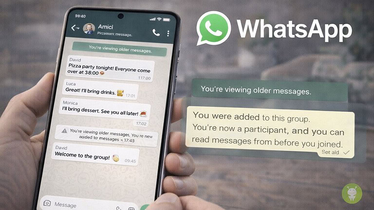 WhatsApp: nei gruppi i nuovi membri potranno leggere i messaggi precedenti