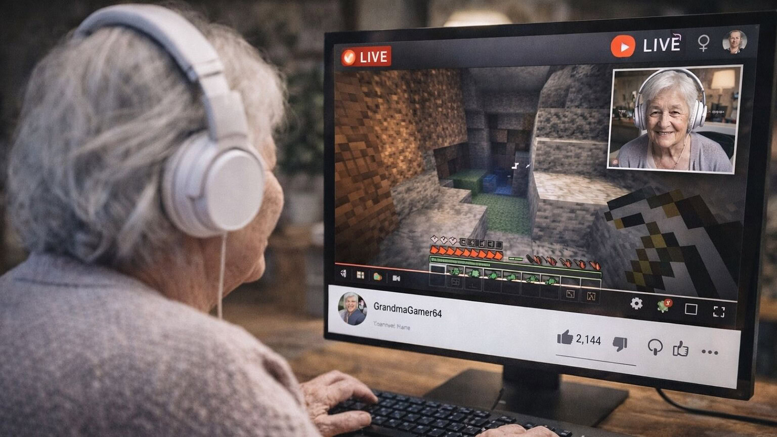 Minecraft, gesto d’amore: una nonna gioca su YouTube per aiutare il nipote