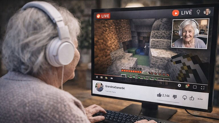 Minecraft, gesto d’amore: una nonna gioca su YouTube per aiutare il nipote