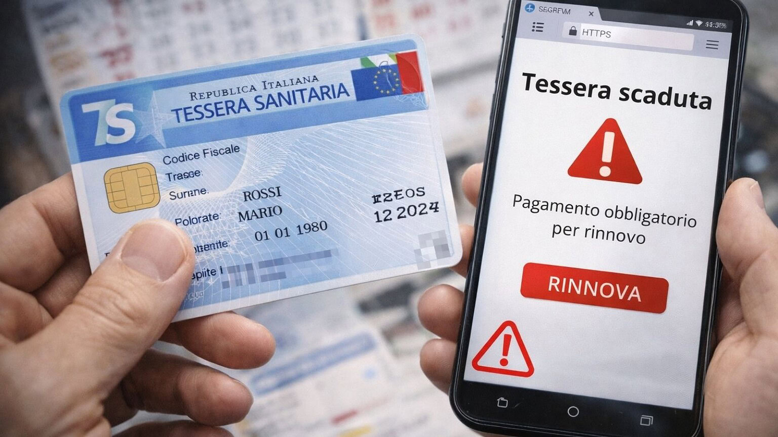 Truffa della tessera sanitaria in scadenza: attenti