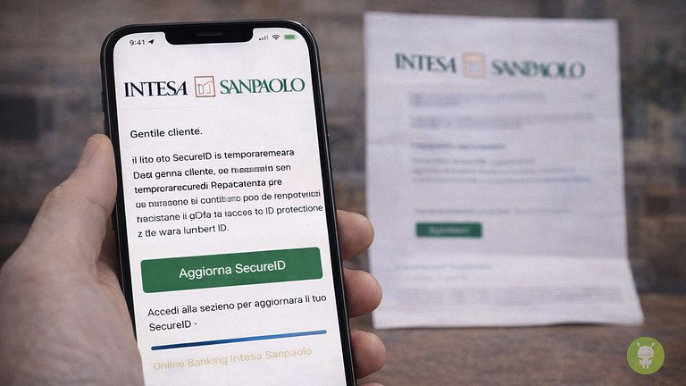 Intesa Sanpaolo nel mirino: falsa mail su SecureID ruba i dati