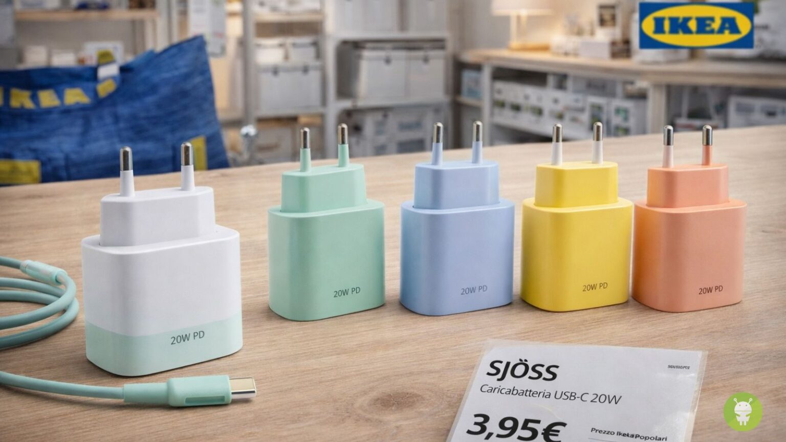 Ikea Sjöss: arriva il caricabatterie USB-C da 20W sotto i 4 euro