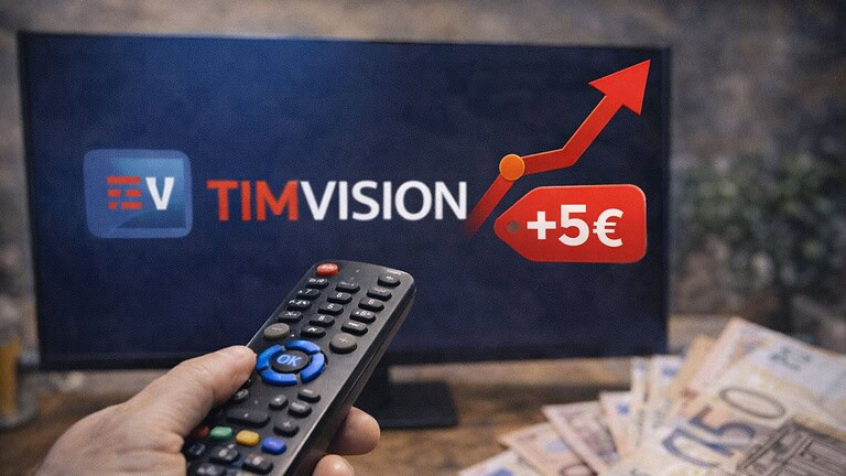 TIM aumenti su TIMVISION: rincari progressivi fino a 5 euro