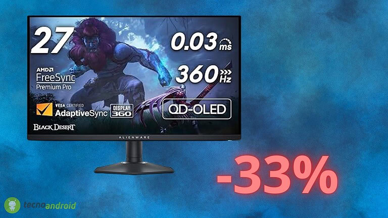 Monitor Dell Alienware in offerta del 33% su Amazon: ecco quanto costa