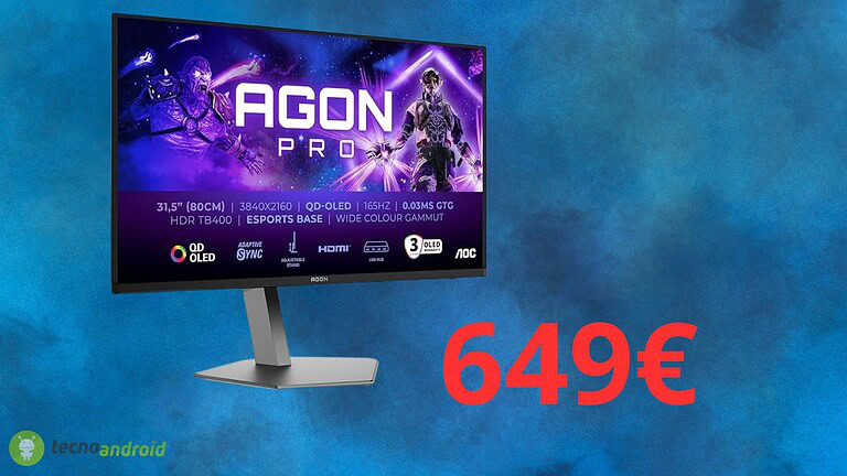 Monitor da gaming AOC Agon Pro in sconto di 150 euro su Amazon
