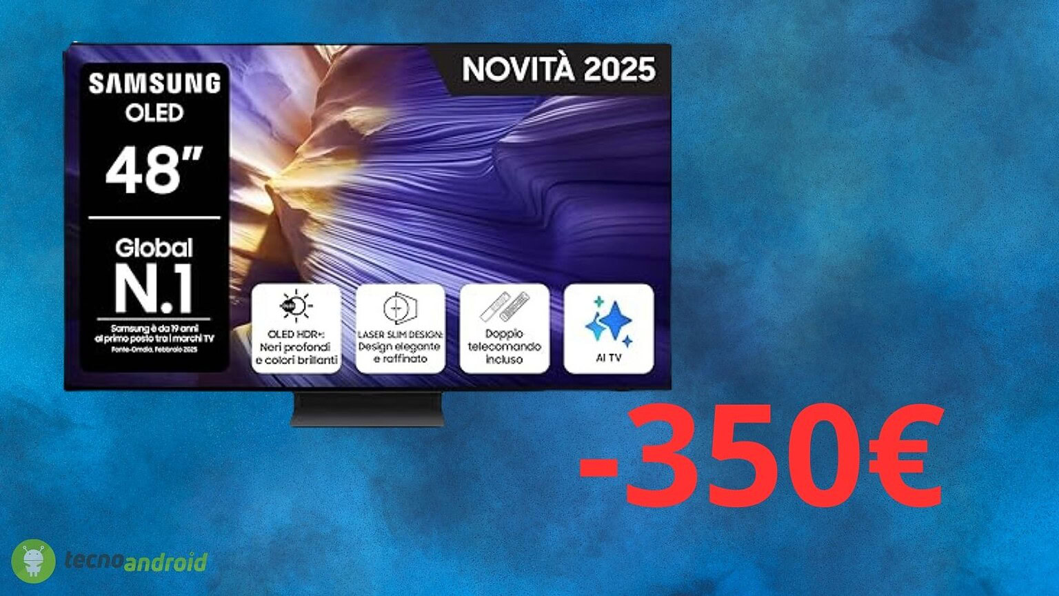 Amazon, che sconto pazzo di 350 euro sulla smart TV Samsung