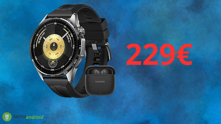 Huawei Watch GT 6, offerta shock AMAZON con FreeBuds SE 3 in REGALO