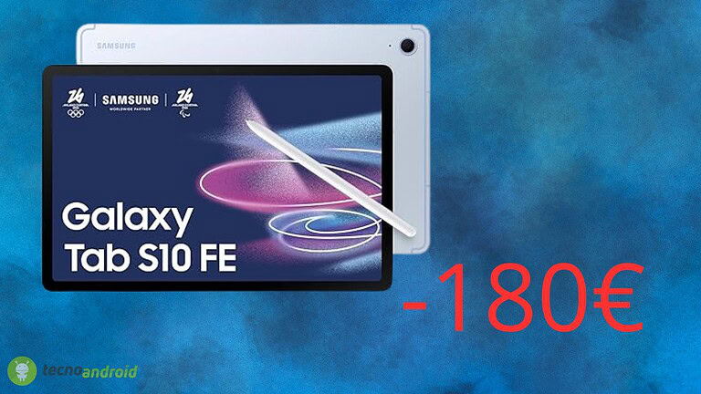 Samsung Galaxy Tab S10 FE: sconto di 180 euro su Amazon solo oggi