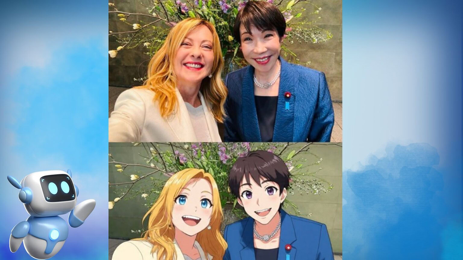 Tra comunicazione politica e AI: il selfie anime che divide e connette