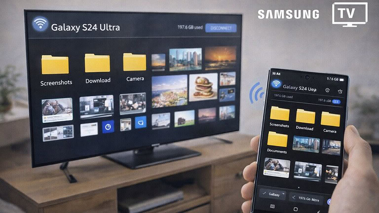Samsung TV può esplorare la memoria dei Galaxy in wireless: come fare