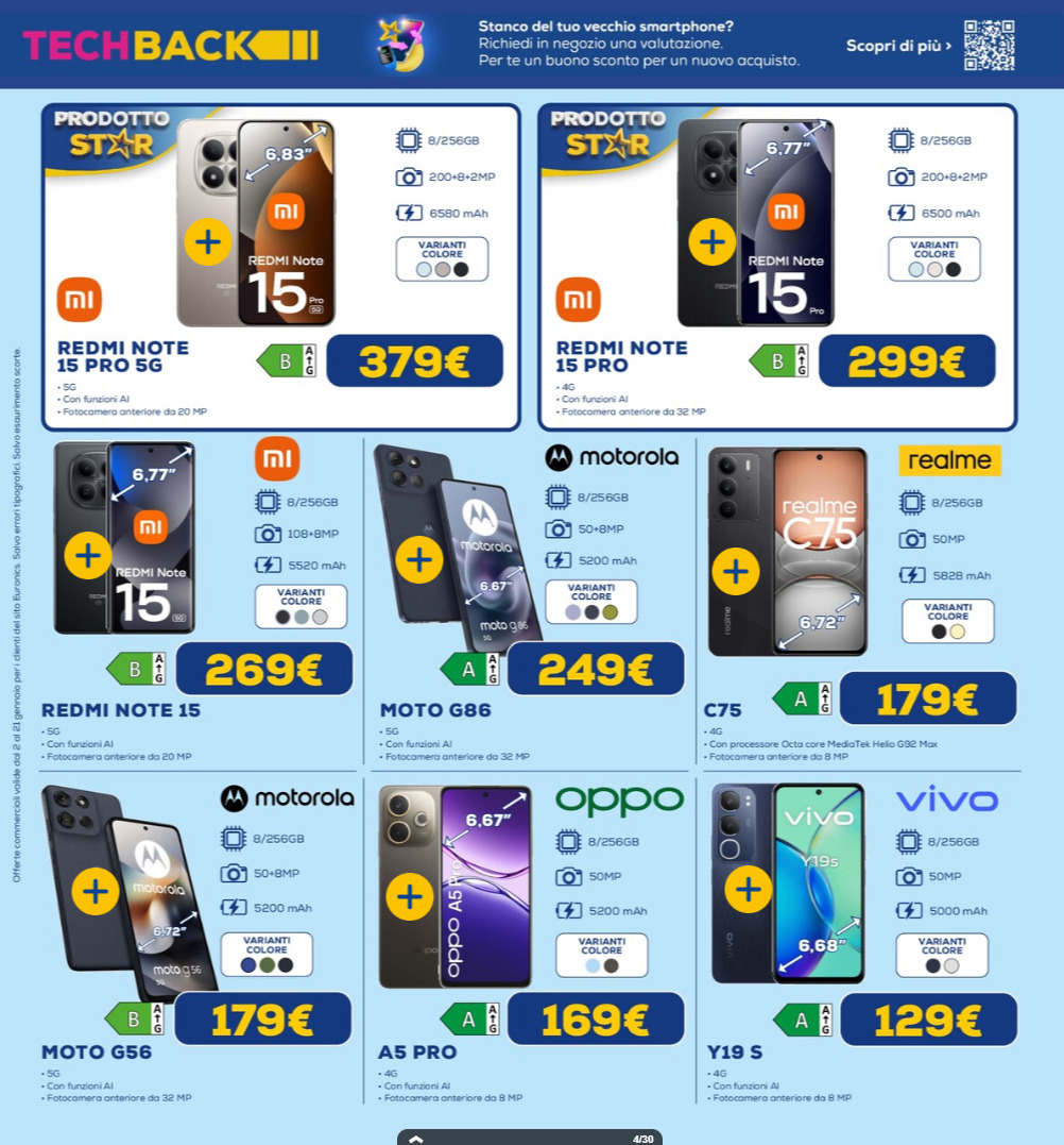 Screenshot euronics supersaldi volantino
