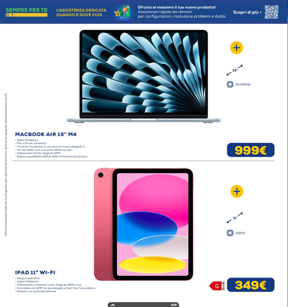 Screenshot euronics supersaldi volantino