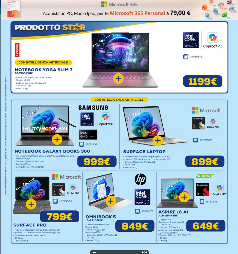 Screenshot euronics supersaldi volantino