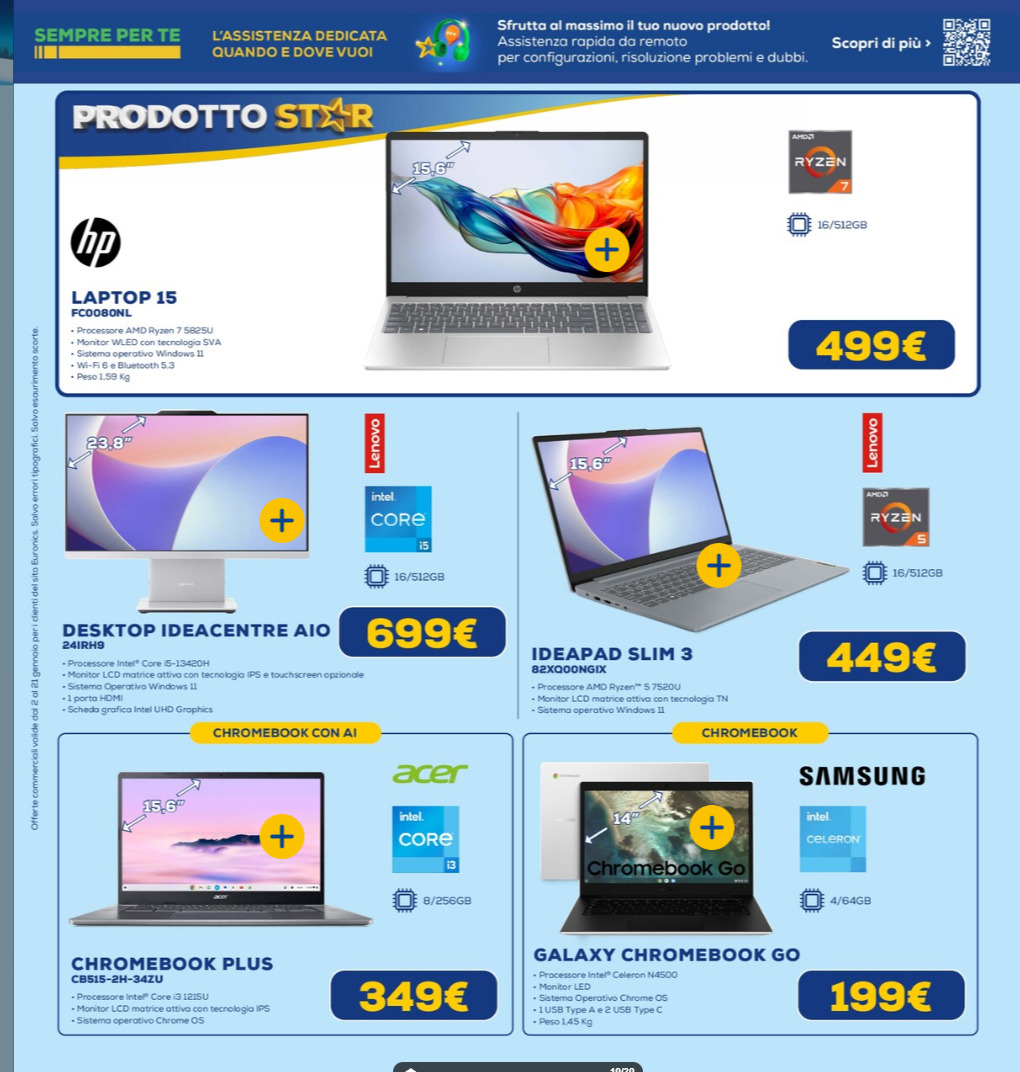 Screenshot euronics supersaldi volantino