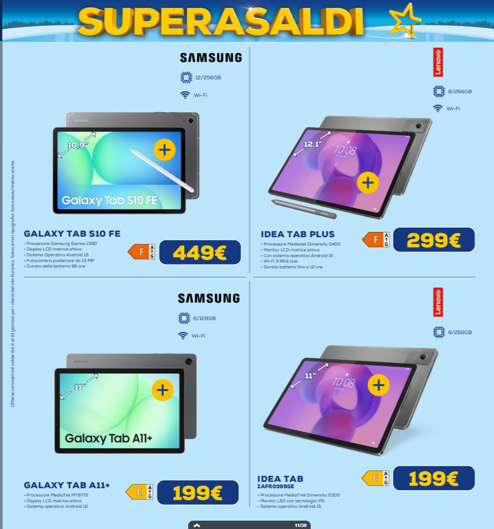 Screenshot euronics supersaldi volantino