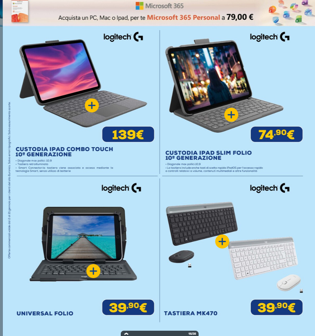 Screenshot euronics supersaldi volantino