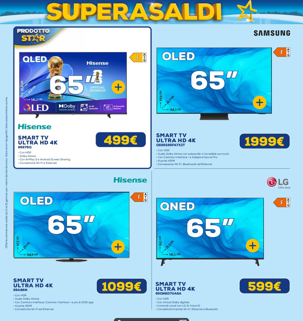 Screenshot euronics supersaldi volantino