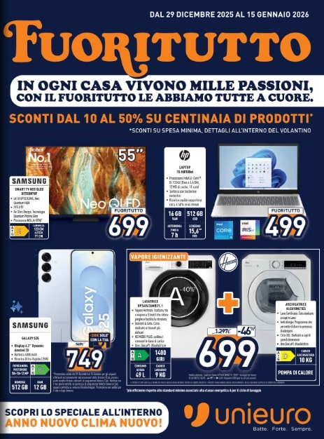 Screenshot volantino unieuro