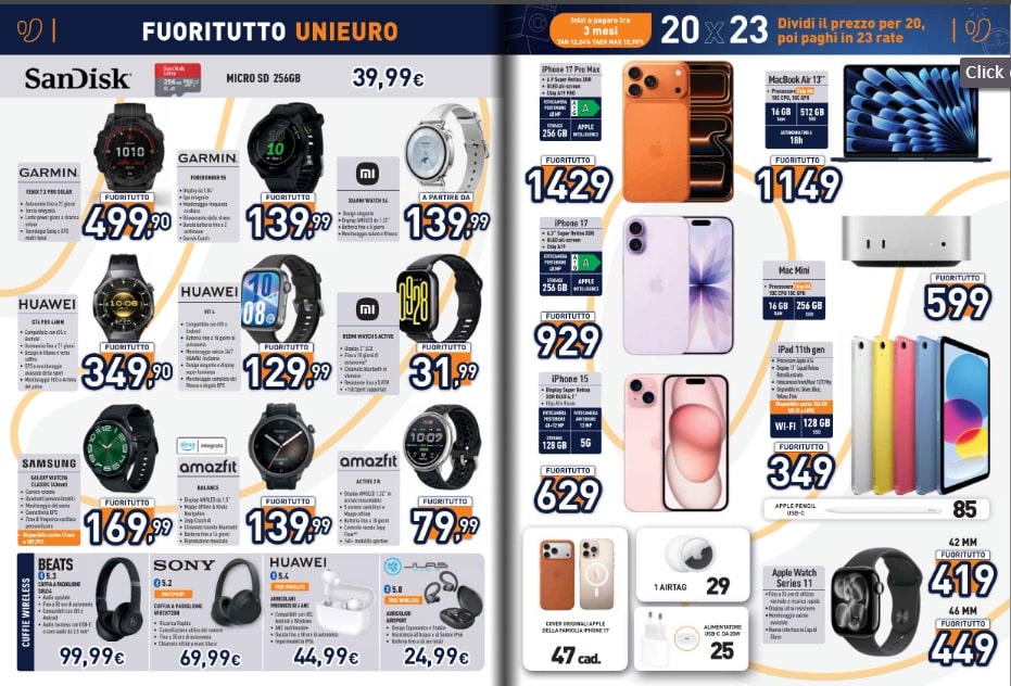 Screenshot volantino unieuro