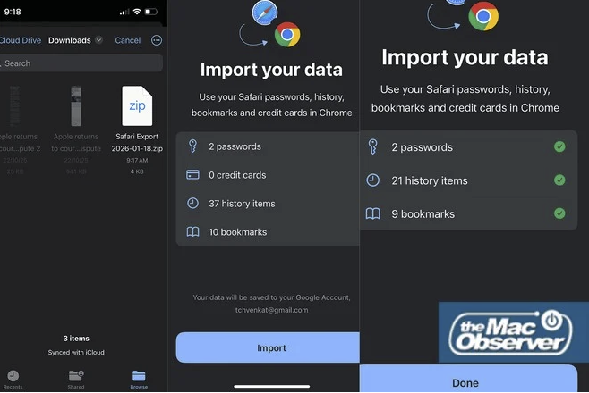 Importazione dati Safari iPhone a Google Chrome_2 Importazione dati Safari iPhone a Google Chrome_2