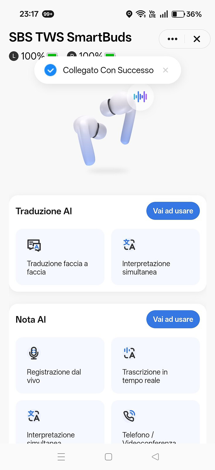 SBS SmartBuds AI - design Screenshot edccdecea