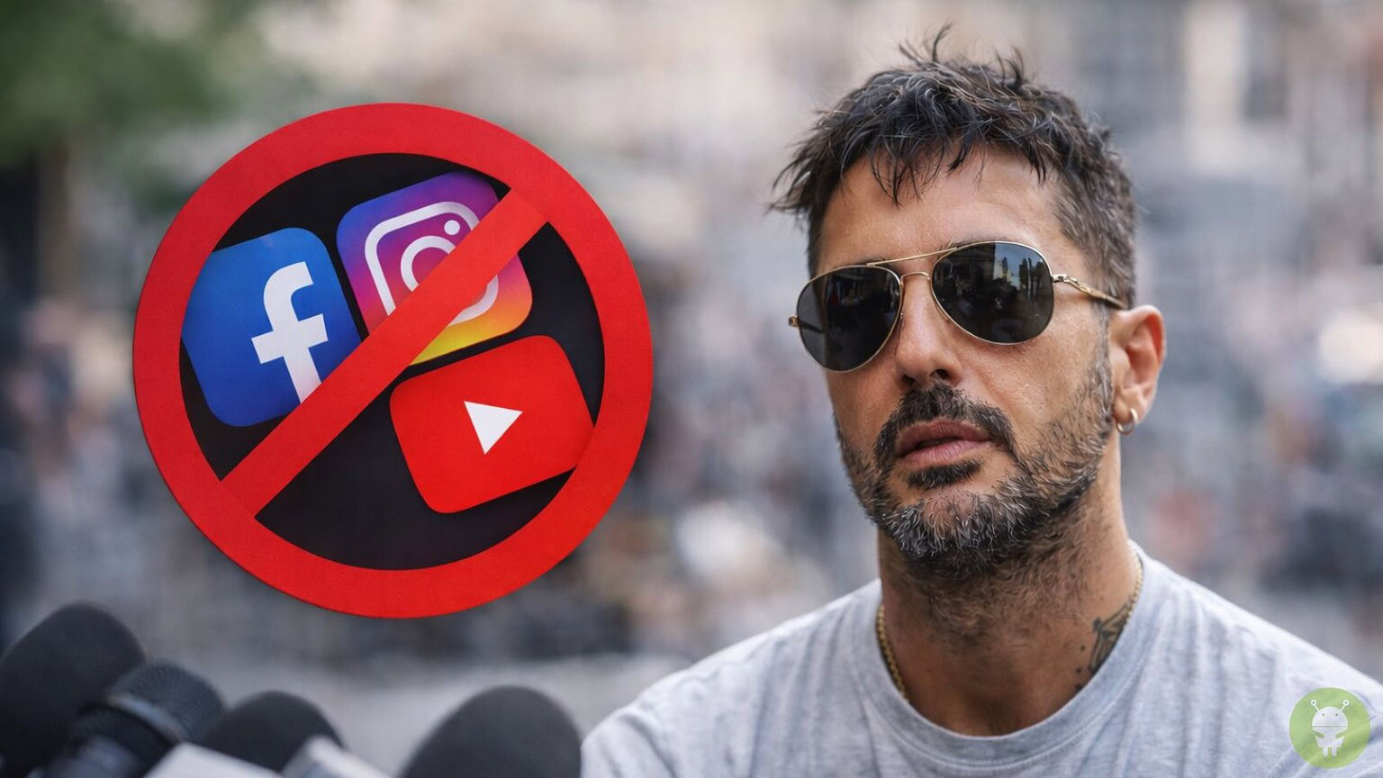 Fabrizio Corona bannato dai social: polemica sulla libertà di parola