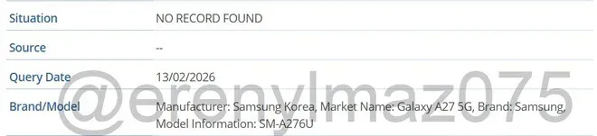 Samsung Galaxy A27 è realtà: un leak ne conferma l'esistenza