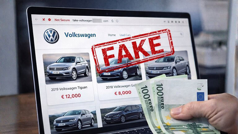 Truffa a nome di Volkswagen: siti falsi vendono auto usate inesistenti