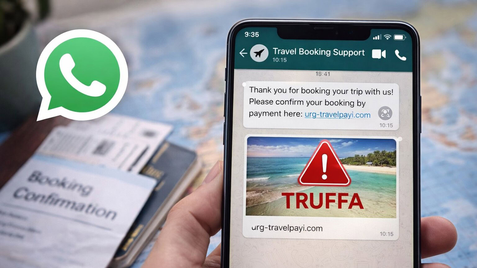 WhatsApp, attenzione alla nuova truffa delle prenotazioni viaggi