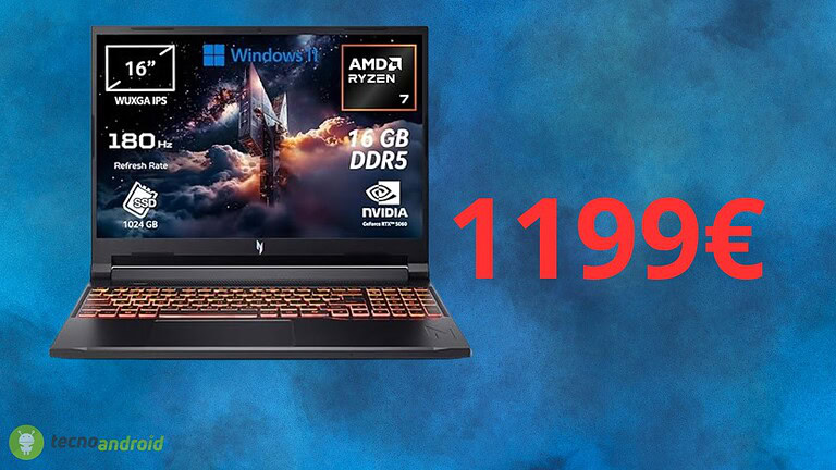 Amazon: prezzo da regalo per il notebook da gaming Acer Nitro V 16