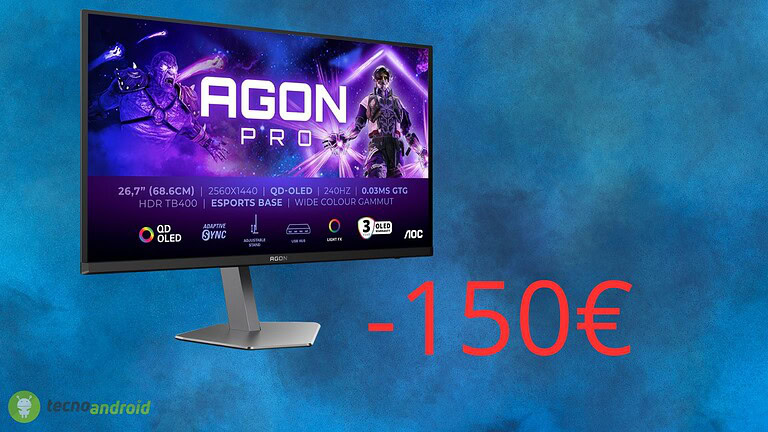 AOC Agon Pro: monitor da gaming OLED in offerta con prezzo da non credere su Amazon