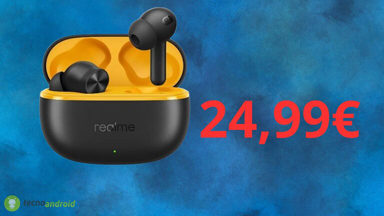 Realme Buds T200 sono REGALATE su Amazon: lo sconto folle di oggi
