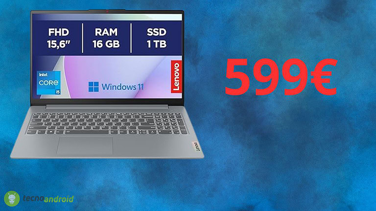 Amazon ABBASSA il prezzo del notebook Lenovo IdeaPad Slim 3: che offerta oggi