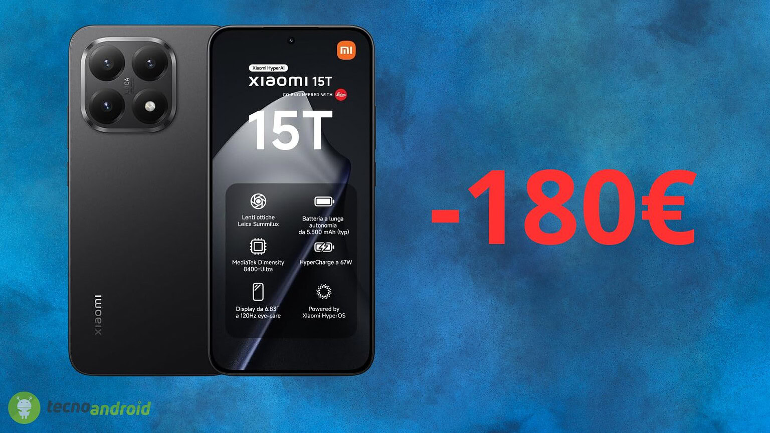 Xiaomi 15T: promo strepitosa su Amazon con sconto di quasi 200 euro