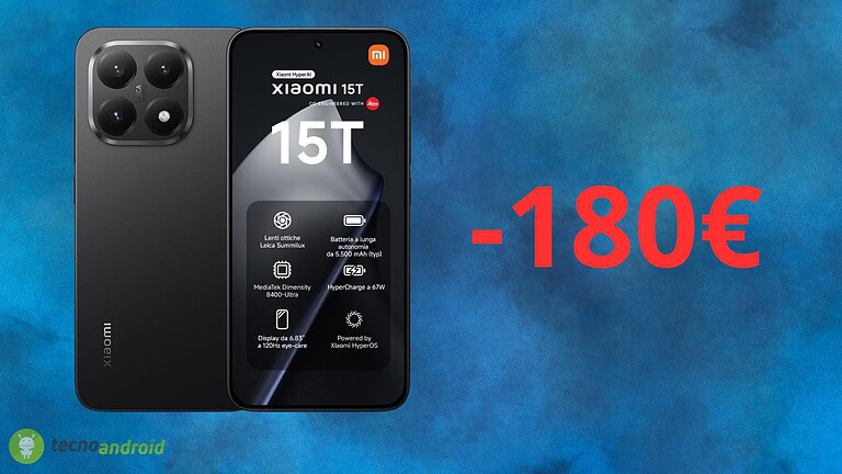 Xiaomi 15T: promo strepitosa su Amazon con sconto di quasi 200 euro