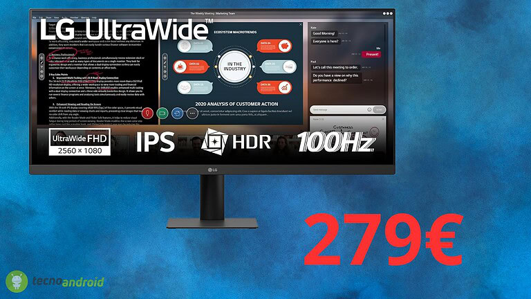 Monitor Ultrawide LG 29U511A: la promo infinita con sconto assurdo su Amazon