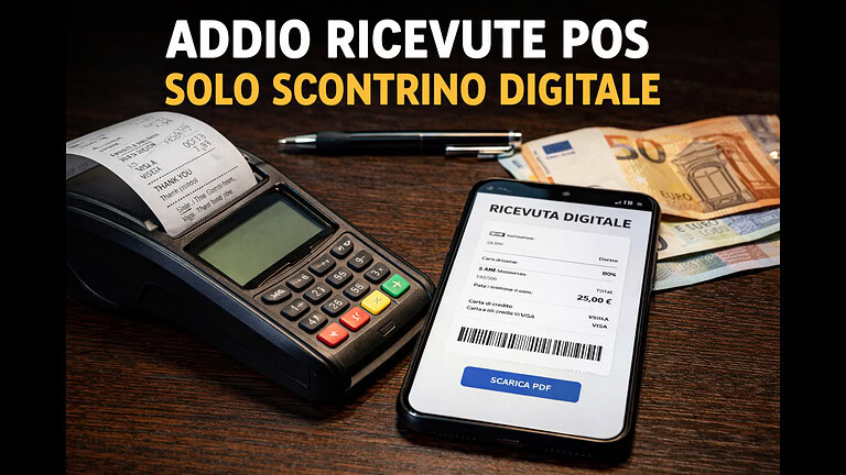 addio ricevute pos