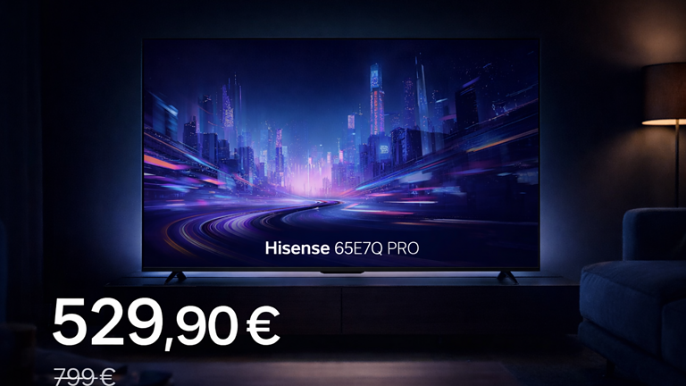 Amazon taglia 269€ sulla smart TV Hisense 65E7Q PRO