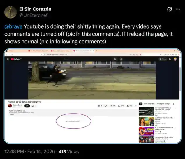 YouTube blocca commenti e descrizioni a chi usa ad blocker
